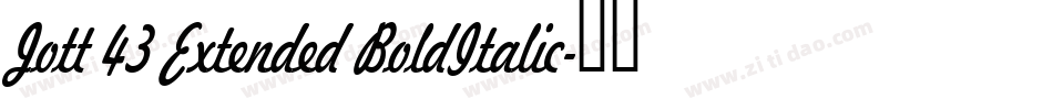Jott 43 Extended BoldItalic字体转换